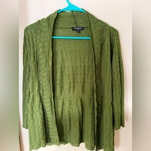 Green cardigan